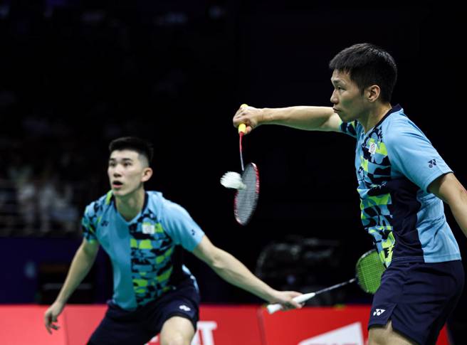 李洋（右）、叶宏蔚（左）在第4点男双上阵。（Badminton Photo提供）