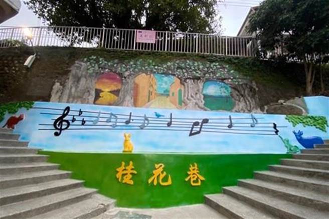 县府争取客委会经费改造桂花巷意象景观。（苗栗县政府提供／谢明俊苗栗传真）