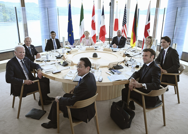 七大工业国集团（G7）领导人19日在广岛举行峰会。（美联社）