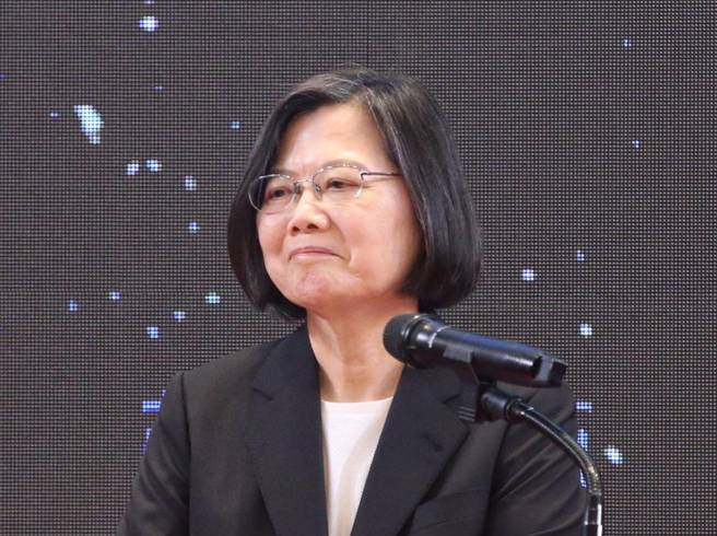 蔡英文总统（见图）20日在总统府发表520就职周年谈话，并接受媒体提问。（赵双杰摄）