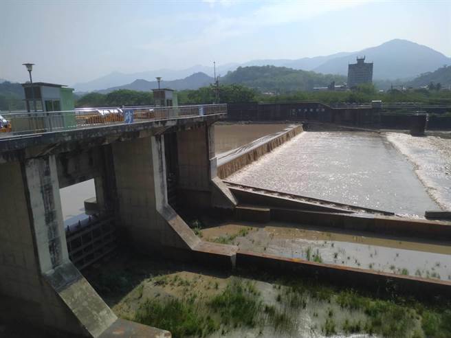 甲仙拦河堰集水区降雨量为50毫米。（南水局提供／林雅惠高雄传真）