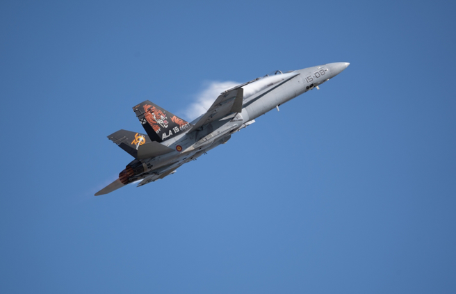 西班牙空军第15联队（Ala 15）一架F-18大黄蜂战斗机坠毁。（示意图／Shutter Stock）