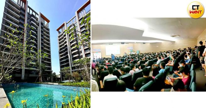 三发地产关系企业晶悦，在疫情间转型开发商，2020年于台南推出「晶悦首发」热销，当时仅是开案前说明会，就吸引大批人潮挤爆简报会场。4月该案交屋，使晶悦营收年增率飙5502%。（图／翻摄自台南94买新成屋预售屋中古屋购屋讨论、读者提供）