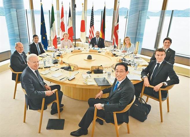 G7七国集团元首峰会讨论涉华议题，中国驻英使馆呛：粗暴干涉中国内政。（G7官网）