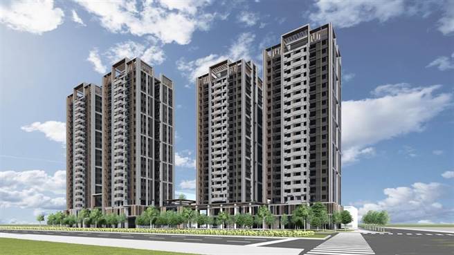 桃园八德3号社会住宅完工模拟图。（桃园市政府住宅发展处提供／陈梦茹桃园传真）