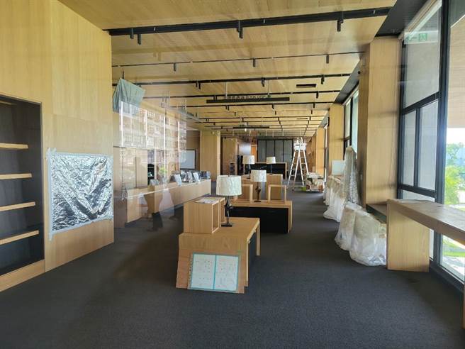 八德3号社宅内的新图书馆八德分馆，可放约2万册图书，预计10月进驻完成。（市议员吕林小凤提供／陈梦茹桃园传真）