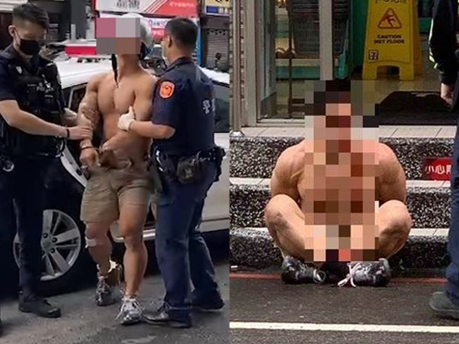 网红杨律师认为，打人员警犯伤害罪、凌虐人犯罪，而在旁观看的员警也是「不作为犯」，「2个警察都成立犯罪，而且是比猛男所犯更重的罪」。（翻摄画面）