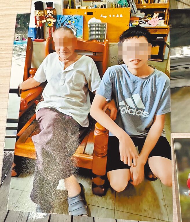 18岁赖姓高三生（右），先前获「父亲」（左）赠与多笔不动产，父亲4月底过世，5月3日刚办告别式，未料赖男4日即与夏姓男子外出登记同婚，2小时后，赖男却在夏男住处坠楼身亡，引发家属质疑赖男死因不单纯。（家属提供）