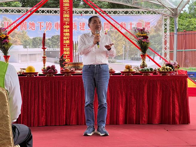 侯友宜表示他的立场是反对台独、反对一国两制。（王扬杰摄）