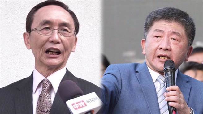 前卫福部长陈时中（右）遭资深媒体人吴子嘉（左）指控，在疫情期间涉嫌Ａ钱。（合成图，中时资料照）