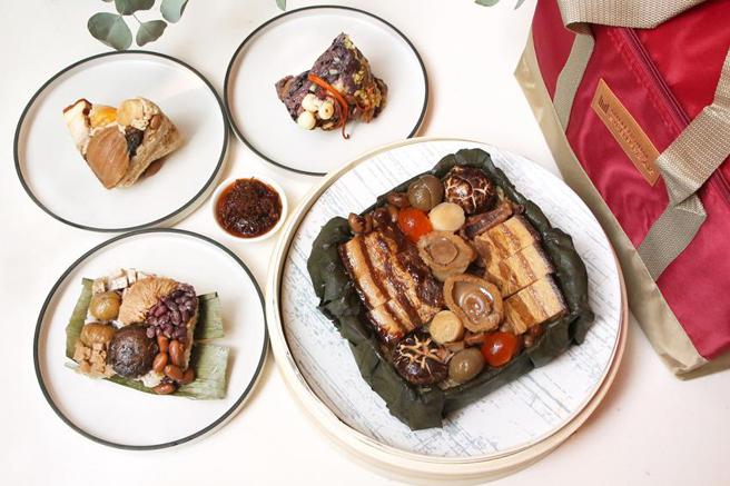 （台中日月千禧酒店推出5款粽礼，每款各以台湾民间守护神风调雨顺四大天王命名。图／台中日月千禧酒店提供）