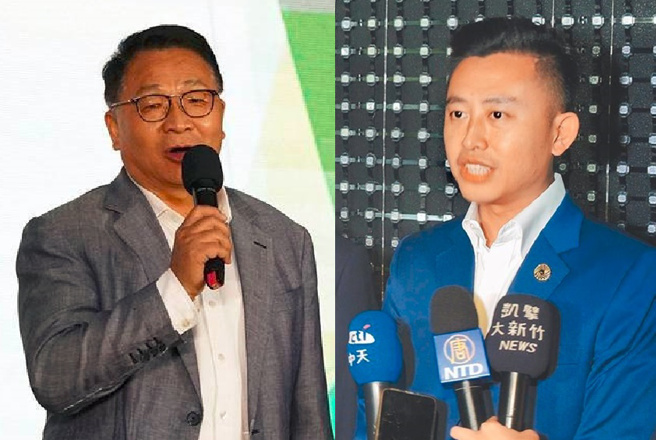 民进党立委陈欧珀（左）卷入im.B诈骗案，国民党台北市议员锺沛君认为，陈是否会成为新竹市前市长林智坚（右）2.0，关键其实在民进党。（合成图／中时资料照）