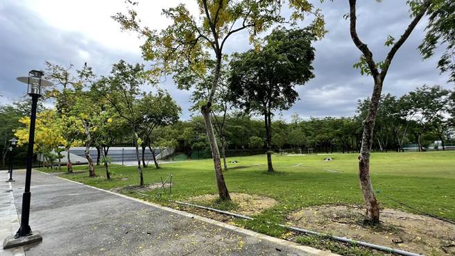 经南市府斥资5500万元改善后，虎头山运动公园焕然一新。（张毓翎摄）