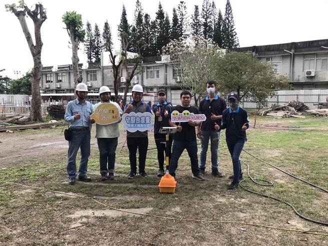 台东县环保局推动科技化管理工地，降低工地扬尘。(台东县政府提供／萧嘉蕙台东传真)