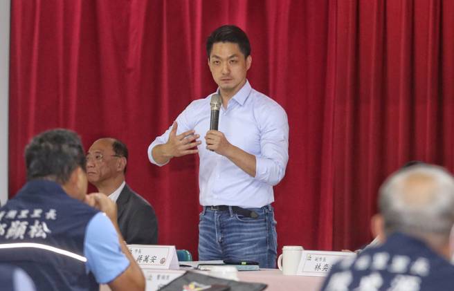 台北市长蒋万安24日出席内湖区「市长与里长有约」。（ 王英豪摄）