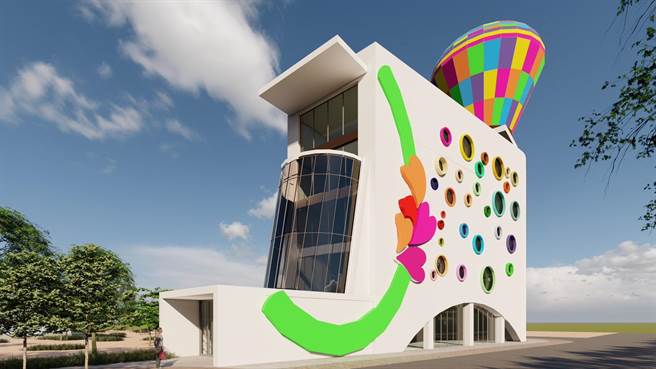 台湾玩具图书馆协会于桃园杨梅打造全台最大玩具共享园区，今正式动土，预计2025年8月落成，图为竣工模拟图。（台湾玩具图书馆协会提供／蔡明亘桃园传真）