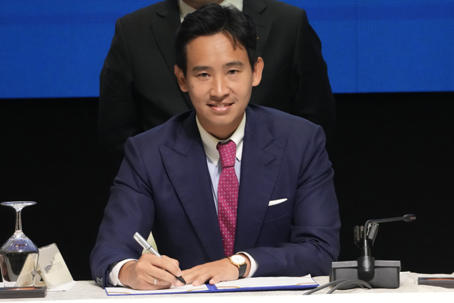 泰国前进党主席皮塔（Pita Limjaroenrat）。(图/美联社)