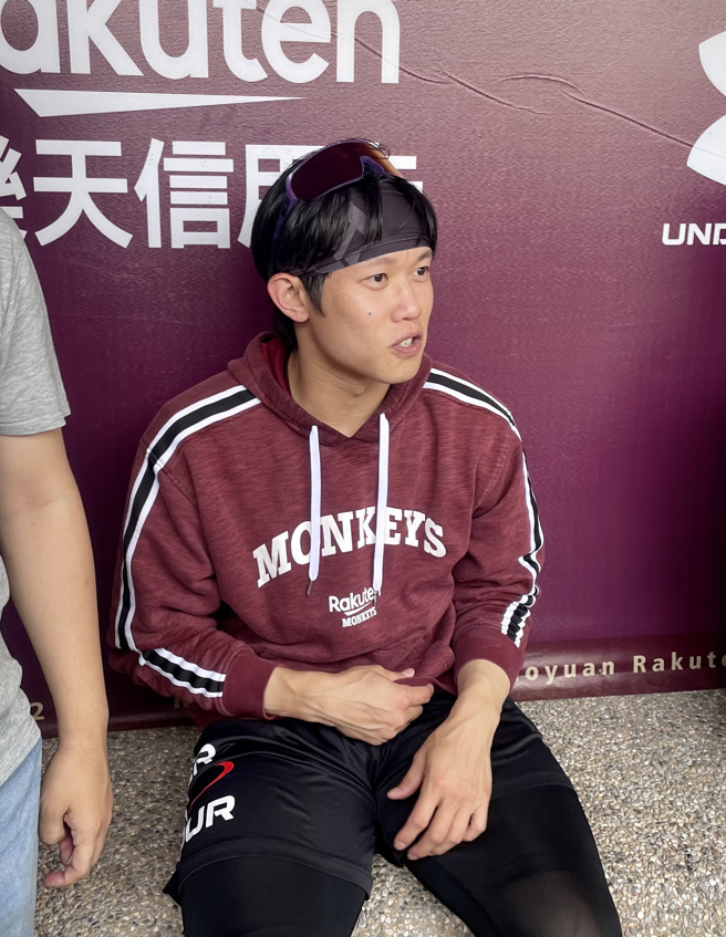 乐天桃猿左投陈冠宇。（毛琬婷摄）