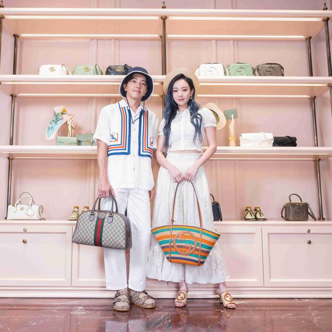 坤达、吴卓源以Gucci Summer Stories 系列展现夏日不败白色造型。（Gucci提供）