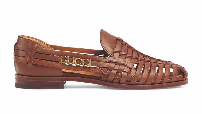 Gucci 皮革编织乐福鞋，5万500元。（Gucci提供）