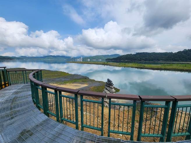 日月潭25日蓄水率破八成、回升至81.44％，水位也回升至745.46公尺。（日月潭风管处提供／杨静茹南投传真）