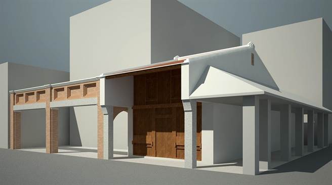 明善堂修復后3D模拟图。（北市文化局提供／张芷瑜台北传真）