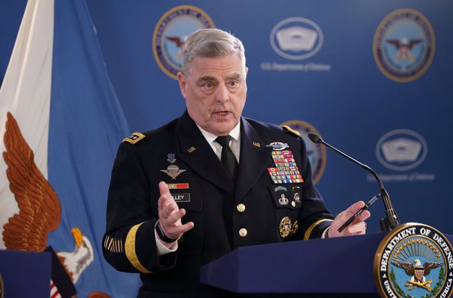 美国参谋首长联席会议主席密利（Mark Milley）。（图／路透社）