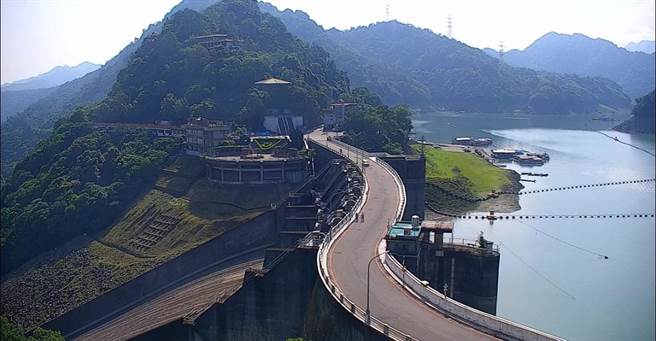桃园石门水库。（北水局提供／蔡明亘桃园传真）