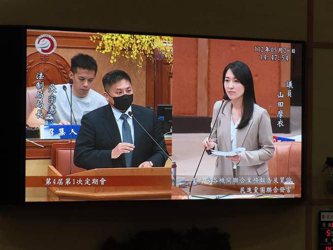 新北市议员山田摩衣吁市府增加调解委员人数与福利。（叶德正摄）