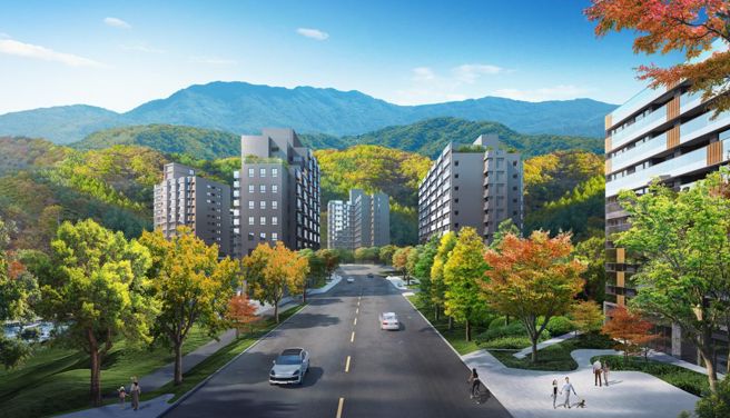 「星野之森」为新北第一圈房价4字头凹陷区，规划享6千坪大基地日系森态宅。（图/甲山林集团 提供）