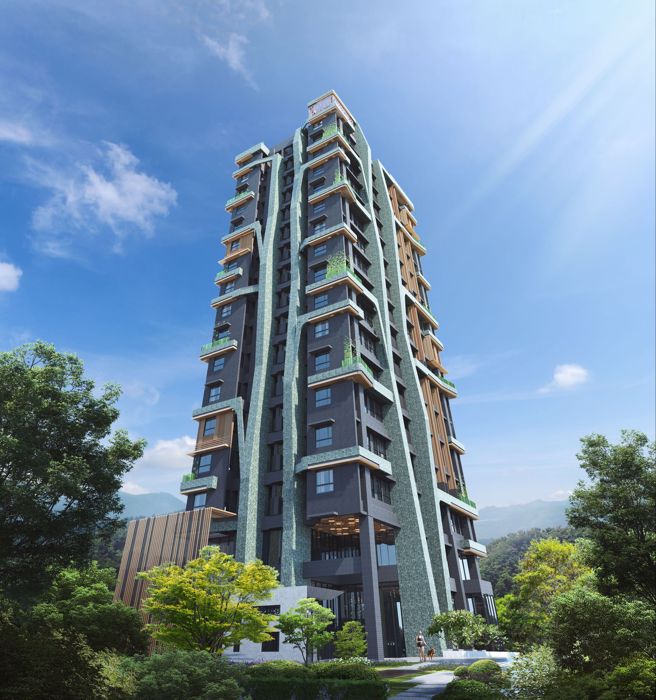 「森原树」为豪宅御用建筑师李天铎规划设计，採用拟态手法，打造大树造屋美学建筑。（图/甲山林 提供）

