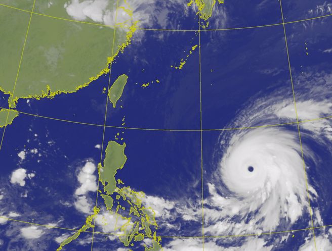 强颱玛娃来势汹汹。（图取自气象局网页）