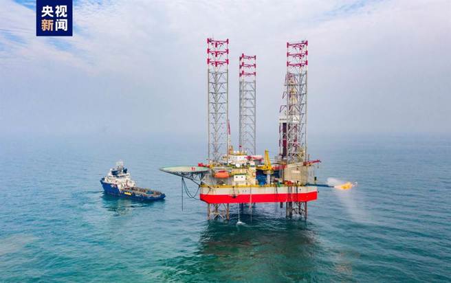 大陆千亿方大气田中心平台建造完成。图为位于渤海的「渤中26-6油田」。（示意图/央视新闻资料照）