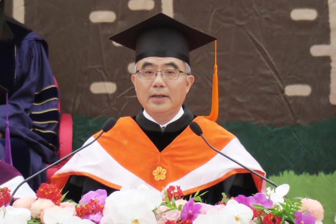 台湾大学校长陈文章。（姚志平摄）