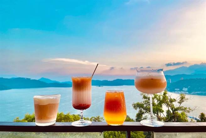 潭日月拥有美丽的湖景咖啡厅。（承亿文旅潭日月提供）