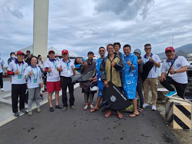 屏东县政府体发中心谢组长为全体选手勉励。(戴志扬翻摄)