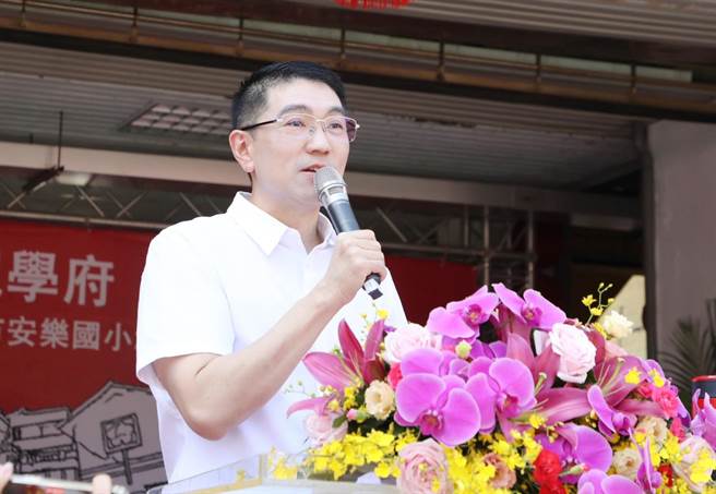 基隆市长谢国梁致词勉励小朋友在校要努力学习，不要辜负父母栽培的用心。（基隆市政府提供／徐佑升基隆传真）