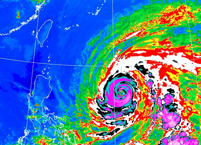 好天气只剩一天，下周一（5/29）玛娃颱风接近时，各地出现显着降雨。（图／气象局）