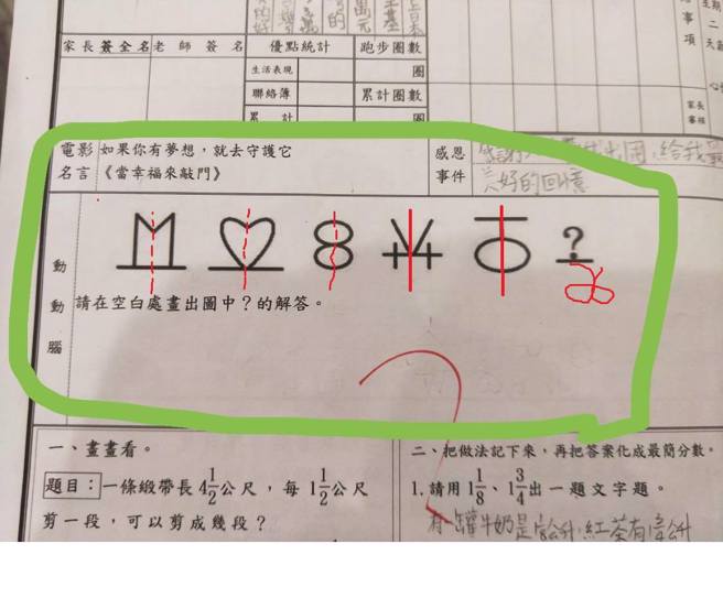网友表示，只要在符号中画一条线，即可发现是数字的镜射。（图／翻摄自爆废公社）