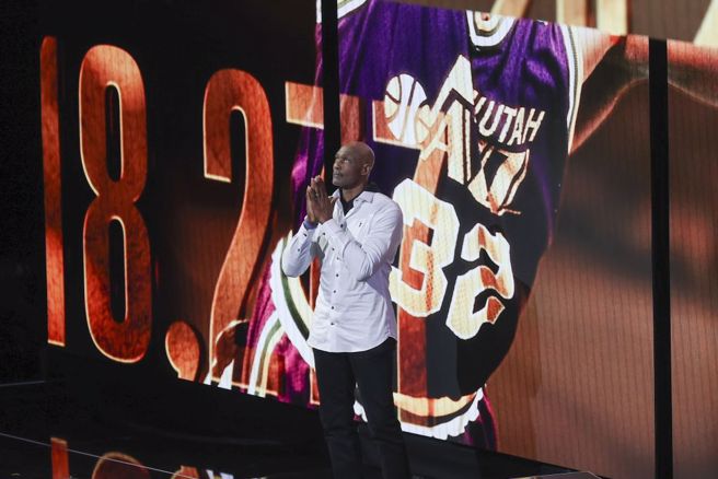 卡尔马龙出席今年明星赛。（美联社资料照）