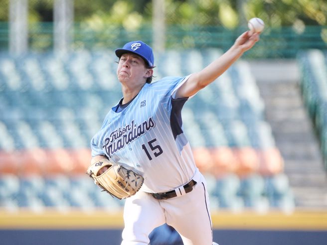 富邦悍将洋投肯特。（杜宜谙摄）