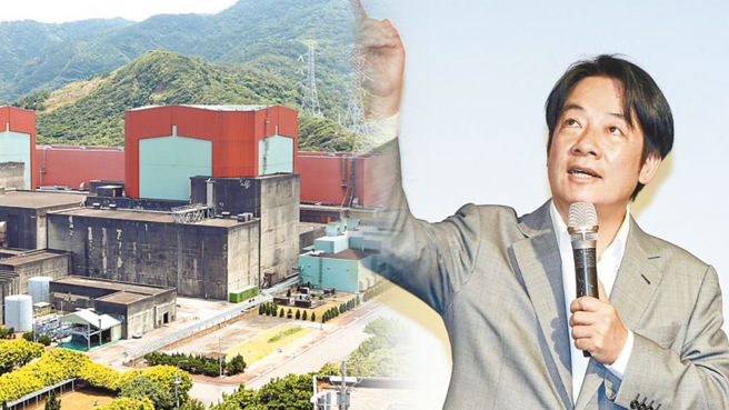 赖清德28日表示，应让停机的核能机组维持紧急使用效能。（合成图，中时资料照）