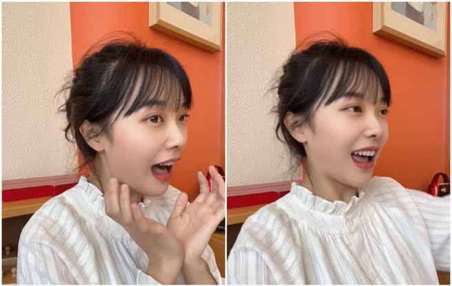 大陆一名黄姓女老师因为带动唱影片，在网路上爆红。（图／摘自音乐老师花开富贵抖音）