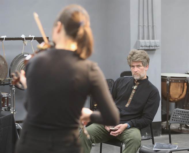 法国小提琴家多堤库赫再次访台，今（29日）天下午在国立台北教育大学音乐系举办大师班。（赵双杰摄）