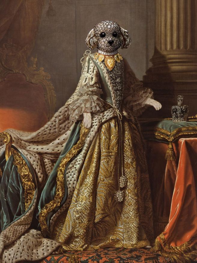 JHENG JEWELLERY贵宾造型珠宝坠饰，50万5000元。（JHENG JEWELLERY提供）