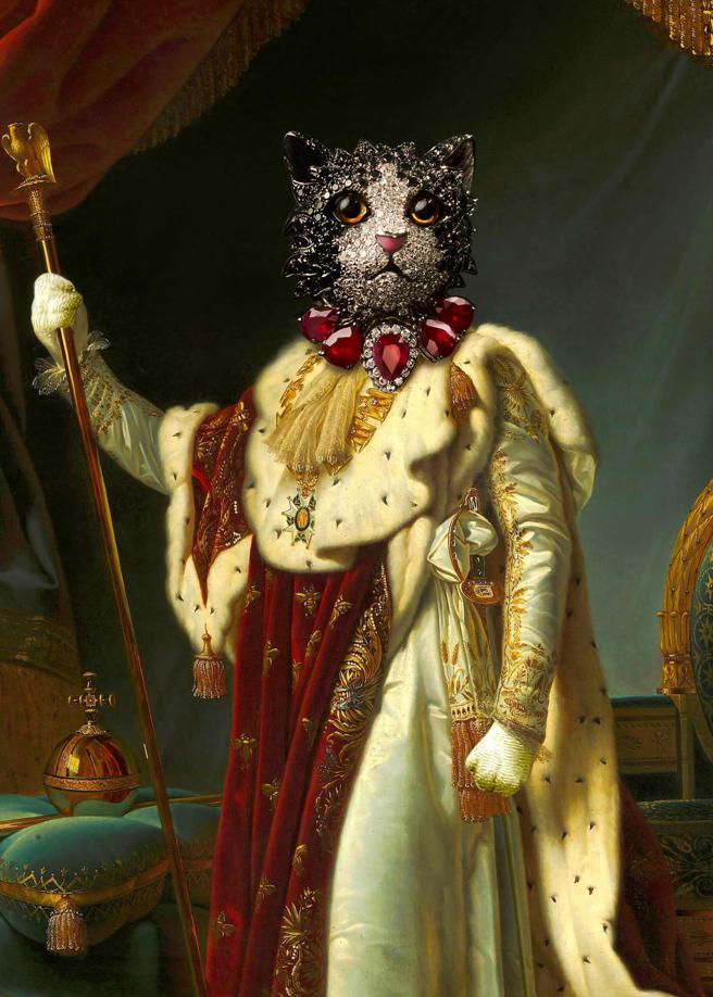 JHENG JEWELLERY宾士猫造型珠宝坠饰，46万元。（JHENG JEWELLERY提供）