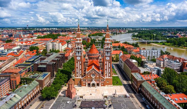 台湾女留学生在匈牙利遇害。图为匈牙利第三大城赛盖德（Szeged）城市景观。（资料照／shutterstock）