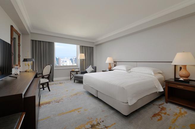 高雄汉来大饭店的市景房。（高雄汉来大饭店提供）