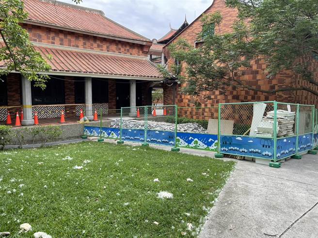 嘉义县表演艺术中心6月再度启动第2波整修，并扩大封闭范围。（嘉义县政府提供∕吕妍庭嘉义传真）