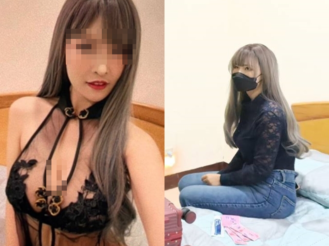 警方发现有「正港台湾少妇」张贴性交易广告，员警查获后，才发现对方是31岁泰国女子，她坦承每天都接客12小时。（翻摄照片）